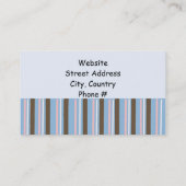 Moderner Blaustreifen Visitenkarte (Rückseite)