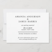 Moderner Bleistift in Foto Save the Date (Rückseite)