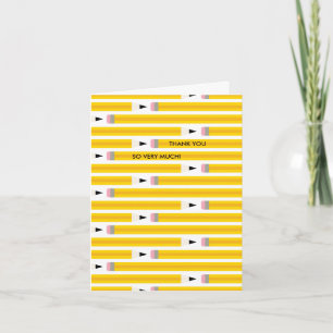 Moderner Bleistift-Lehrer-Dankeschön Karte