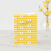 Moderner Bleistift-Lehrer-Dankeschön Karte (Gelbe Blume)