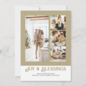 Moderner Block 4 Foto Weihnachten Personalisiert (Vorderseite)