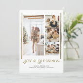 Moderner Block 4 Foto Weihnachten Personalisiert (Stehend Vorderseite)