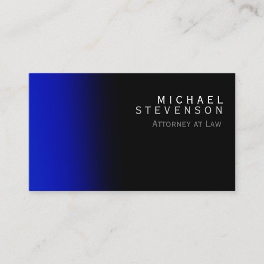 Moderner Blue Anwalt für die Law Business Card Visitenkarte (Vorderseite)