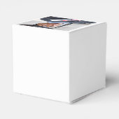 Moderner Blue Black Custom Foto Abschluss Geschenkschachtel (Rückseite)