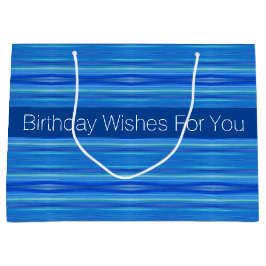 Moderner Blue Designer Große Geschenktüte