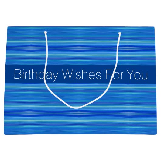 Moderner Blue Designer Große Geschenktüte (Vorderseite)