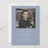 Moderner Blue Foto Abschluss Ankündigung (Rückseite)