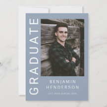 Moderner Blue Foto Abschluss