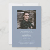 Moderner Blue Foto Abschluss Ankündigung (Rückseite)