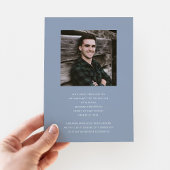 Moderner Blue Foto Abschluss Ankündigung