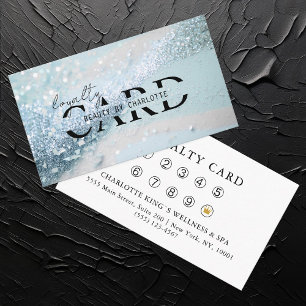 Moderner, Blue-Glitzer Salon, 10 - Begleitkarte