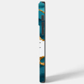 Moderner Blue Gold Glitzer Personalisierter Abschl Case-Mate iPhone Hülle (Rückseite / Links)