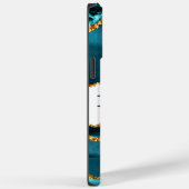 Moderner Blue Gold Glitzer Personalisierter Abschl Case-Mate iPhone Hülle (Rückseite / Rechts)