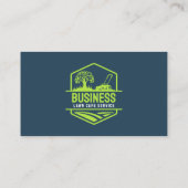 Moderner Blue Green Lag Care Service Mow Landschaf Visitenkarte (Rückseite)