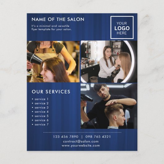 Moderner Blue Minimalistisch Marketing Flyer für S (Vorne)