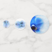 Moderner Blue Orchid Floral Hochzeitstisch Konfetti (Vorderseiten)