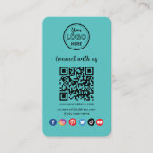 Moderner Blue QR Code in Verbindung mit unseren so Visitenkarte (Vorderseite)