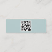 Moderner Blue QR-Code Mini Visitenkarte (Rückseite)