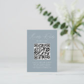 Moderner Blue QR Code UAWG Begleitkarte (Stehend Vorderseite)