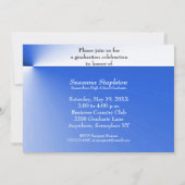 Moderner Blue-Ray-Abschluss mit Foto Einladung (Rückseite)