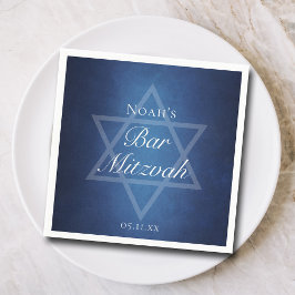 Moderner Blue Star von David Formal Bar Mitzvah Pa Serviette
