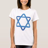 Moderner Blue Star von David T-Shirt (Vorderseite)