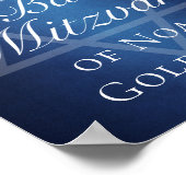 Moderner Blue Star von David Willkommen in Bar Mit Poster (Ecke)