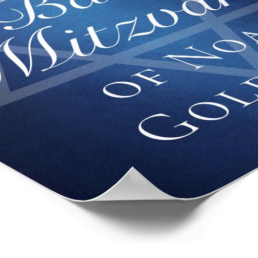 Moderner Blue Star von David Willkommen in Bar Mit Poster (Ecke)