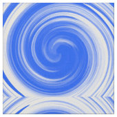 Moderner Blue Swirl Abstrakt Art #2 Stoff (Nahaufnahme)