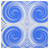 Moderner Blue Swirl Abstrakt Art #2 Stoff (Muster)