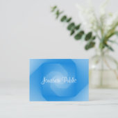 Moderner Blue Template Handgeschriebener Skriptnam Visitenkarte (Stehend Vorderseite)