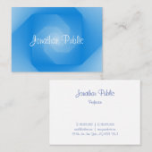 Moderner Blue Template Handgeschriebener Skriptnam Visitenkarte (Vorne/Hinten)