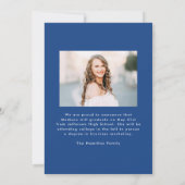 Moderner Blue Wavy Frame 2 Foto Abschluss Ankündigung (Rückseite)