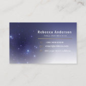 Moderner Blue Yoga Instructor Style Visitenkarte (Rückseite)