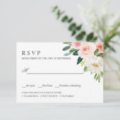 Moderner Blues | AUSWAHL FÜR DIE MEHL VON PInk WED RSVP Karte (Stehend Vorderseite)