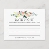 Moderner Blues | Brautparty Datum Nachtrosa Hinweiskarte (Vorderseite)