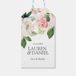 Moderner Blues Rosa Liebe danke Ihnen Hochzeit Geschenkanhänger