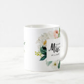 Moderner Blues | WEDING THE future MRS. Typografy Kaffeetasse (VorderseiteRechts)