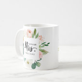 Moderner Blues | WEDING THE future MRS. Typografy Kaffeetasse (Vorderseite Links)