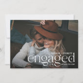 Moderner Blüh | VERLOBUNG FOTO Ankündigung (Vorderseite)