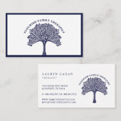 Moderner Blühend und blühender Familienbaum Visitenkarte (Vorne/Hinten)