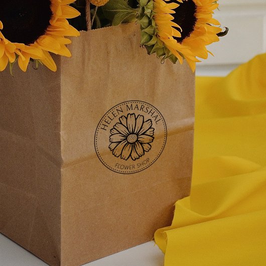 Moderner Blume-Shop, maßgeschneiderte kleine Unter Gummistempel