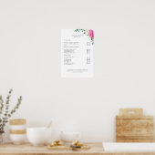 Moderner Blumen Preisliste Poster (Küche)