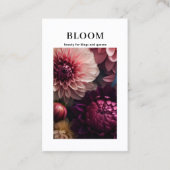Moderner Blumen-QR-Code Visitenkarte (Vorderseite)