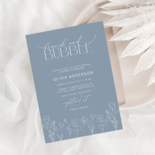 Moderner Blumenbrunch & Bläserdusche Einladung