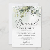 Moderner Blumenbrunch und Bridal Einladung (Vorderseite)