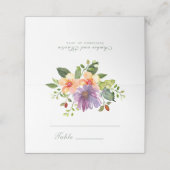 Moderner Blumenfrühling Sommer Bright Bold Platzkarte (Außenseite Aufgefaltet)