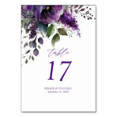 Moderner Blumengarten Botanischer Garten Hochzeits Tischnummer (Vorderseite)