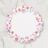 Moderner Blumengarten Geschenkanhänger (Rückseite)