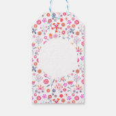 Moderner Blumengarten Geschenkanhänger (Rückseite)